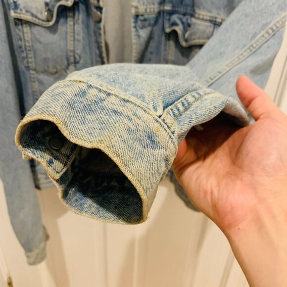 Rare Vintage 90's GAP Denim Jacket USA 2XL Men's TRUCKER Jean Jacket Chore Work - Picture 8 of 11